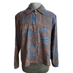 Notations zip front jacket